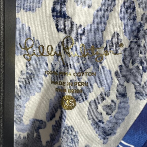 Lilly Pulitzer Dress Womens XS blue flamingo tropical preppy colorful casual - Picture 4 of 9